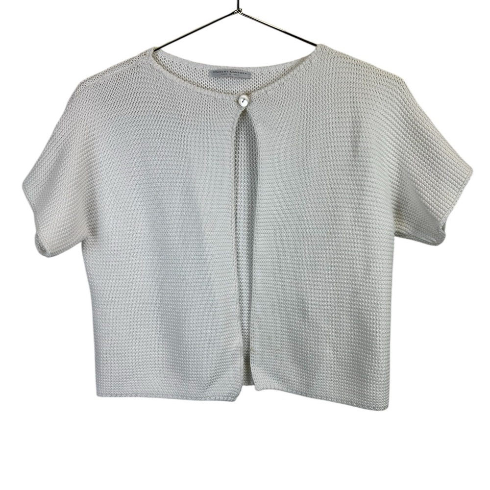 Hubert Gasser Short Sleeve Cotton Bolero - white